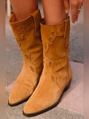 Toral Tan Leather Western Boots NWOB 38